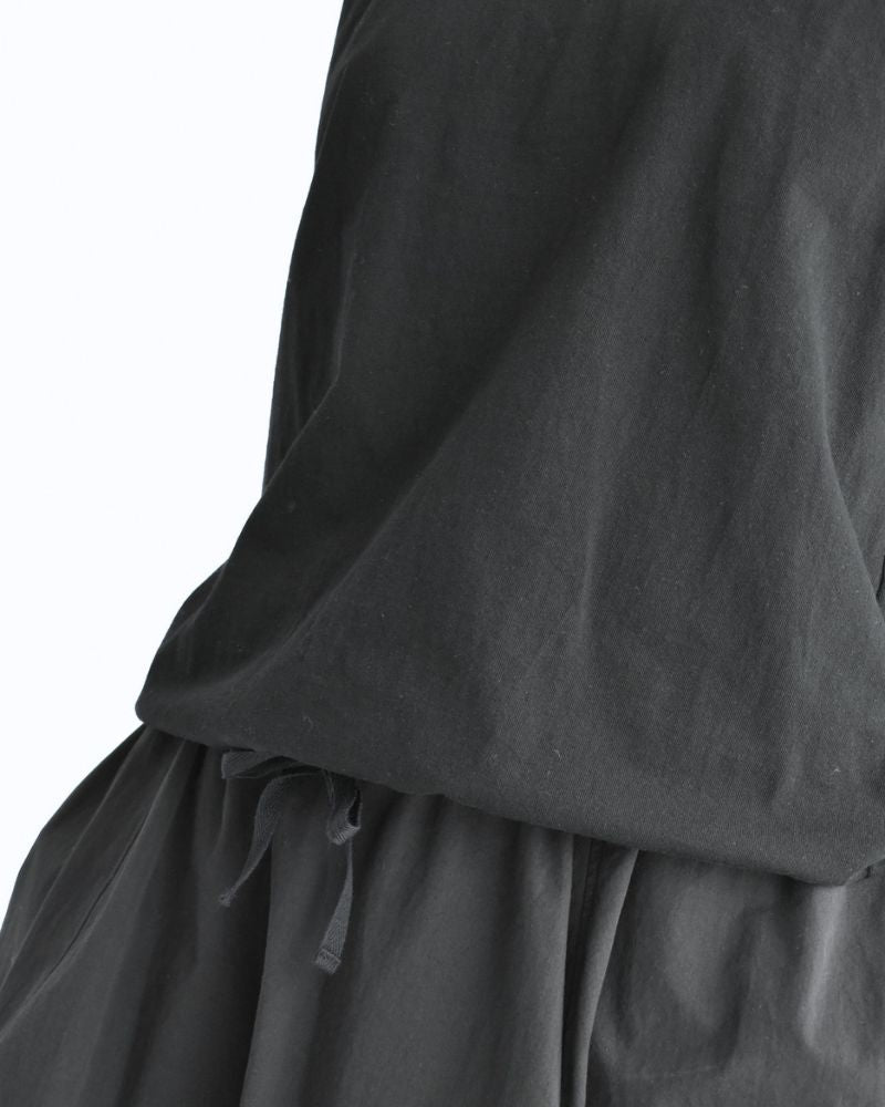Sleeveless Drawstring T-shirt in Black