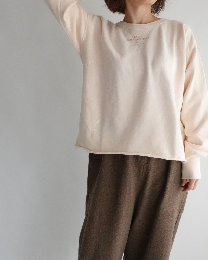 Vintage Sweat Double Gusset Pullover in White
