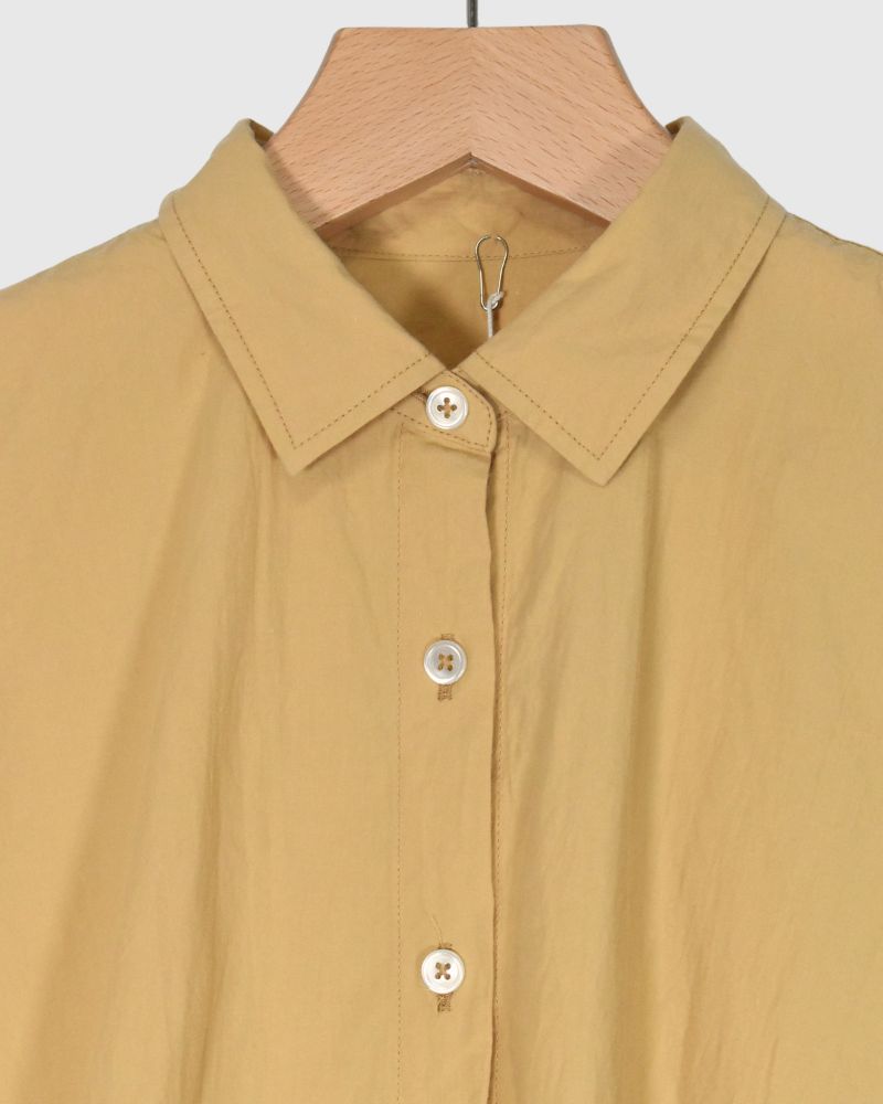 REGULAR COLLAR BIG SHIRT in Mustard