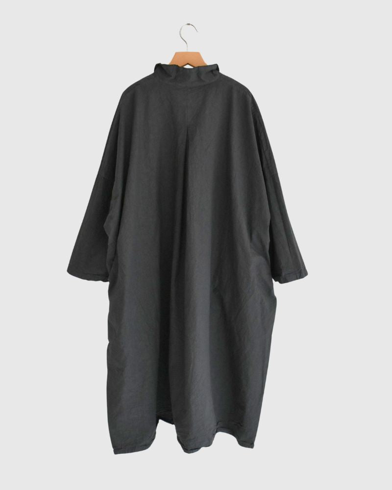 Cotton wide silhouette dress in Gray