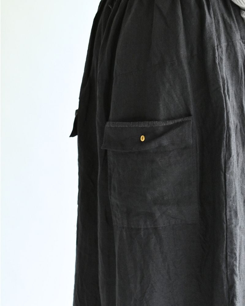 Handwoven 40 Linen Culottes in DarkNavy