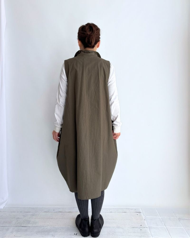 N/S balloon dress  in Khaki