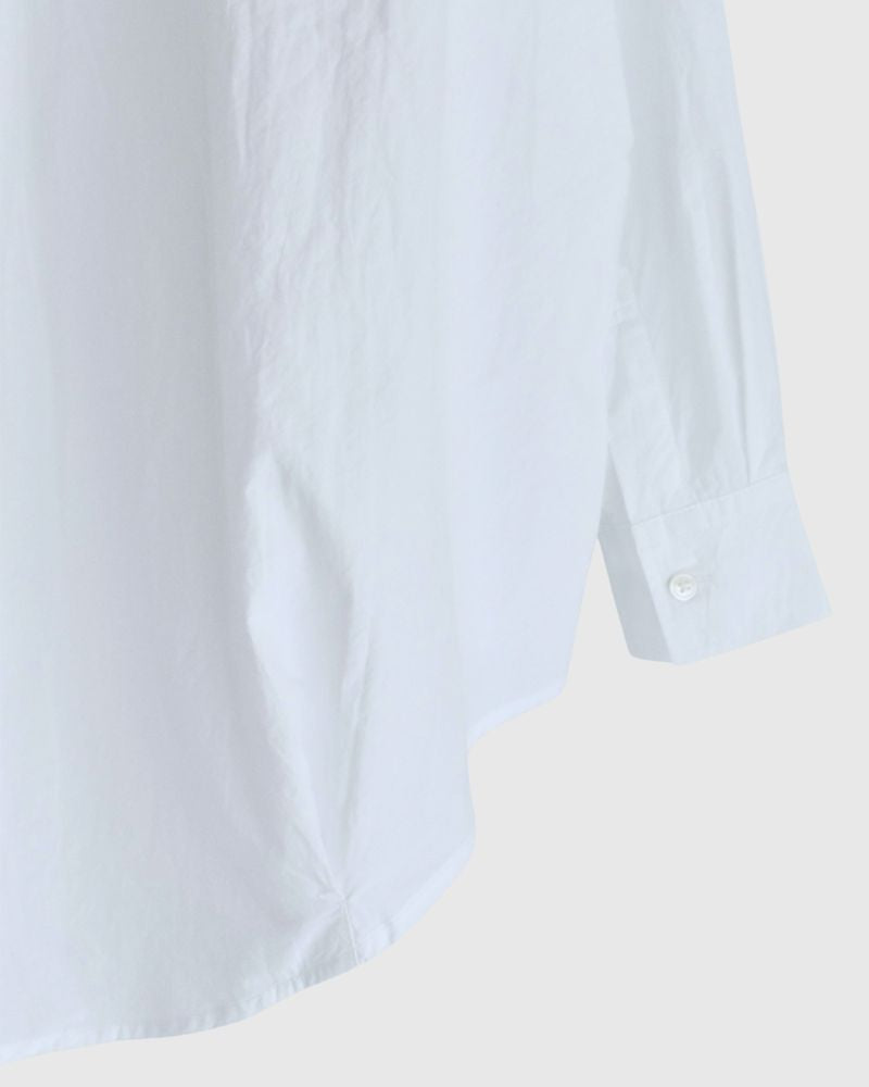 Tuck Cocoon Shirt in White