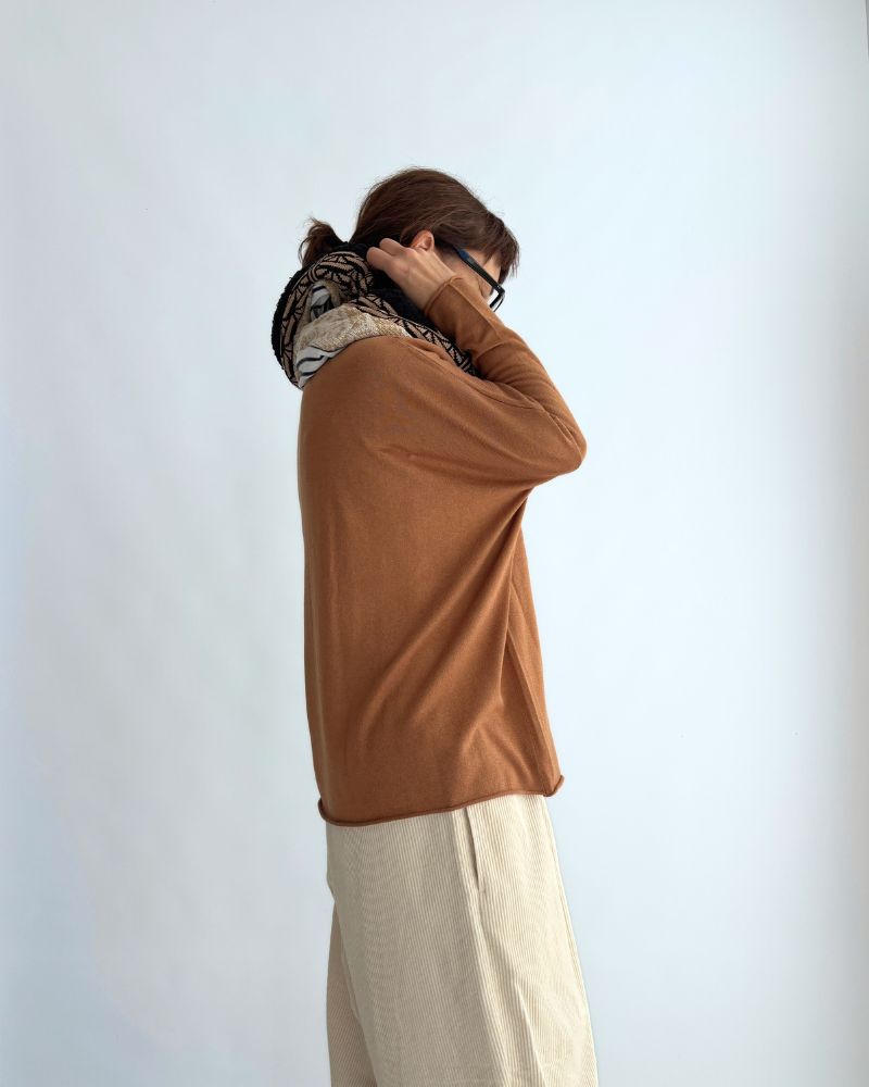 5-Color T-Line Pullover in Camel