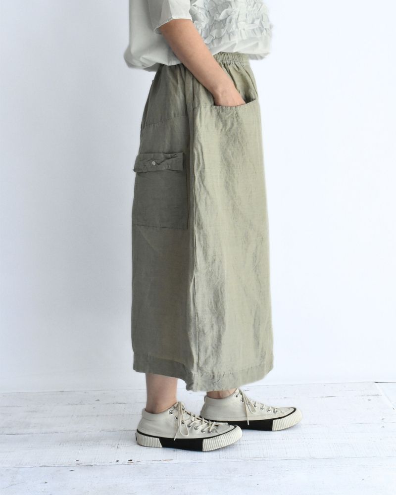 Handwoven Selvedge Cotton Linen Pants in LightKhaki