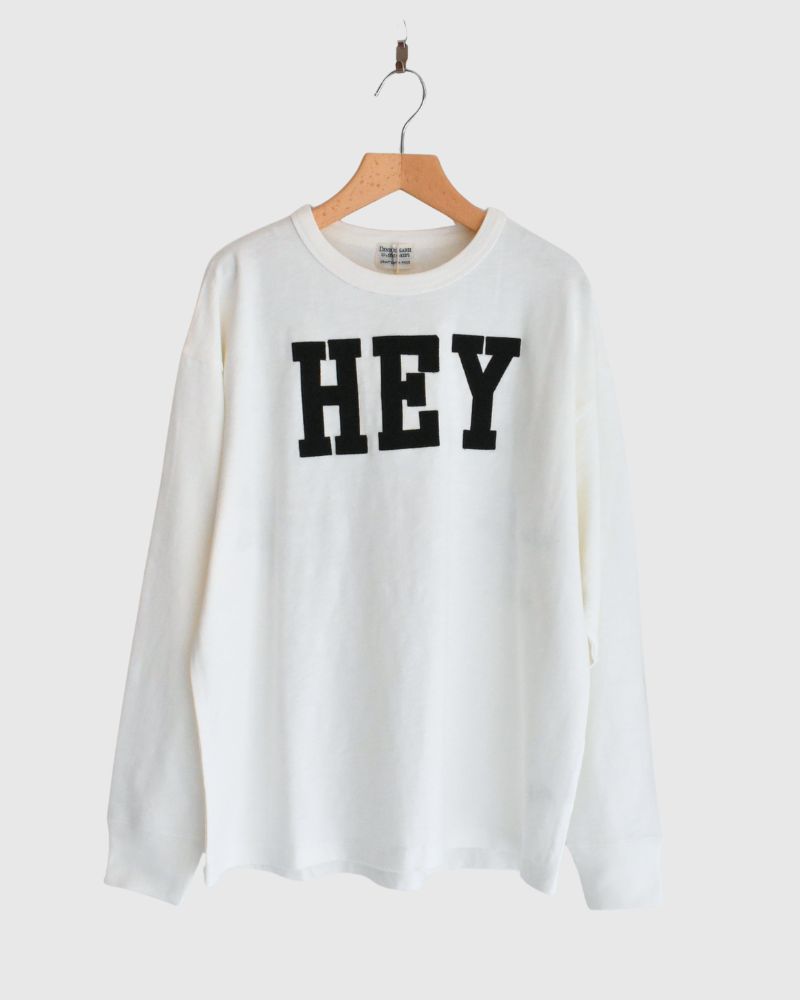HEY Long Sleeve T-Shirt in White