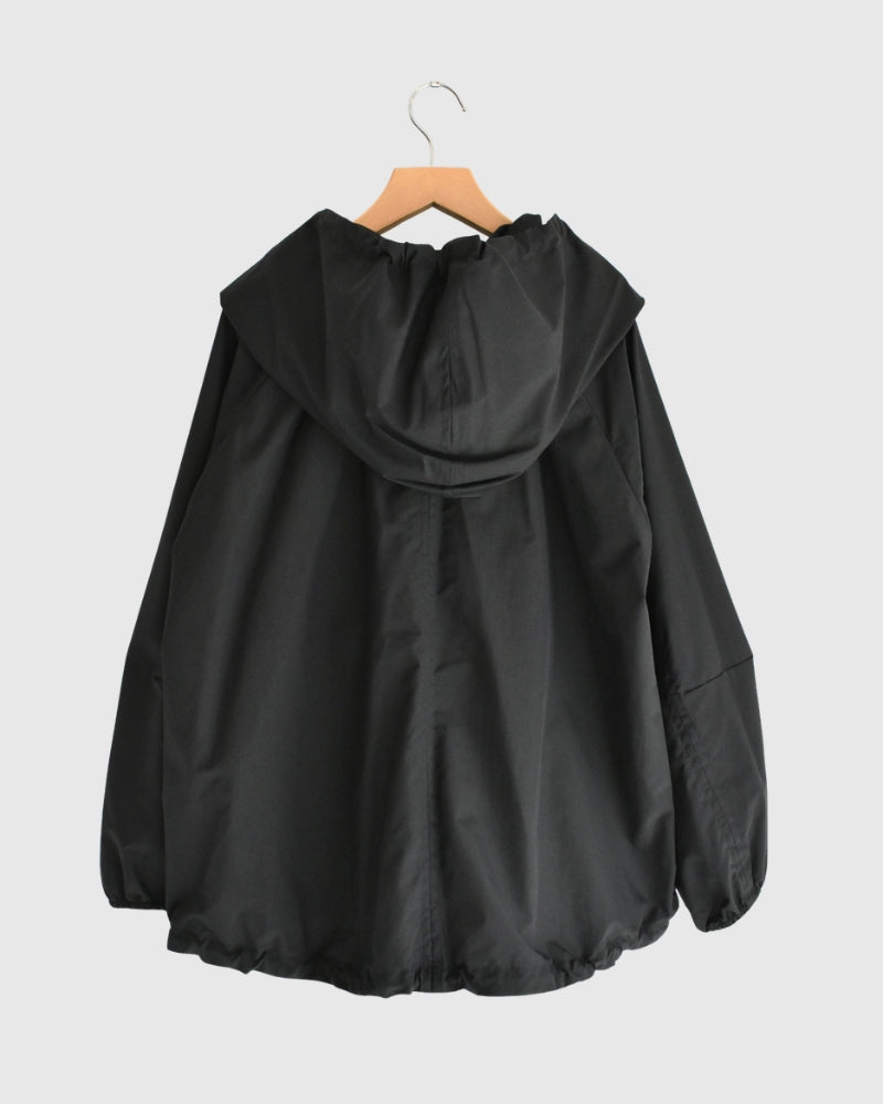 Oversized Hooded Jacket in Black