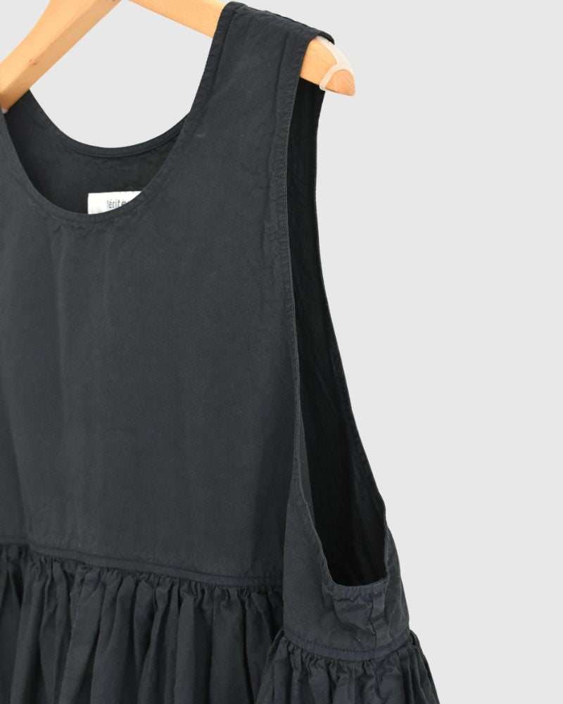 Sleeveless Gathered Top in Dark Navy