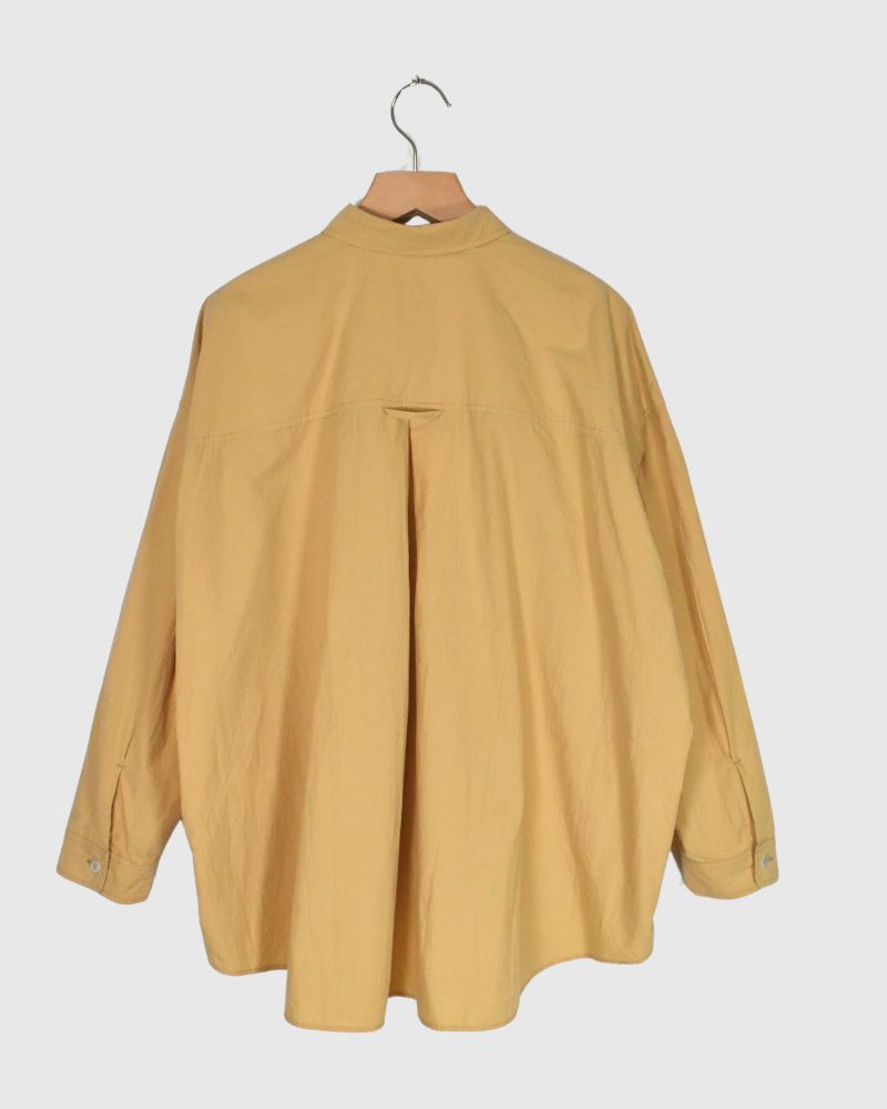 REGULAR COLLAR BIG SHIRT in Mustard