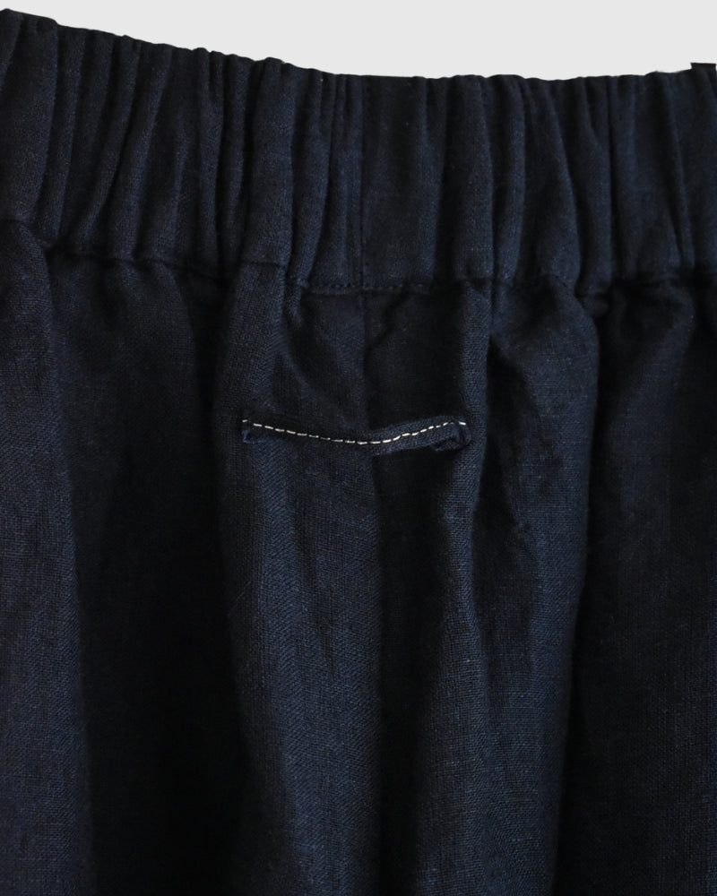 Handwoven 40 Linen Culottes in DarkNavy