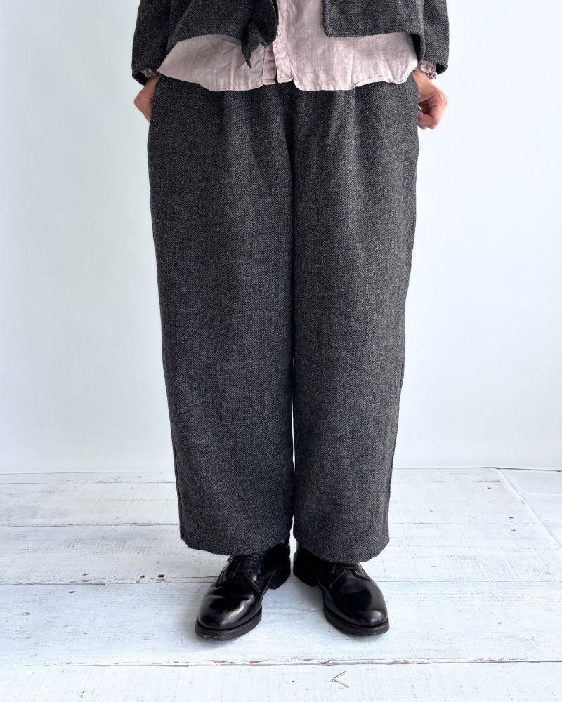 WOOL KUNG FU PANTS type II in Black