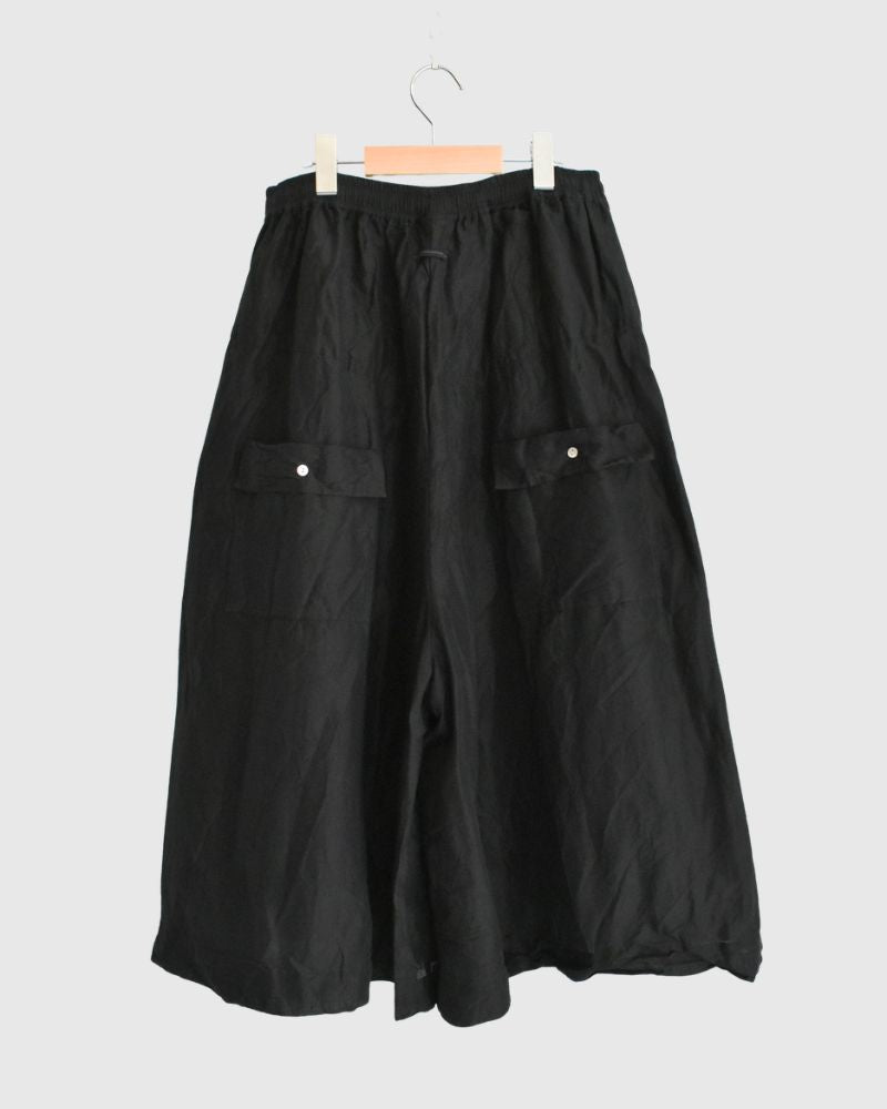 Handwoven Selvedge Cotton Linen Pants in Black