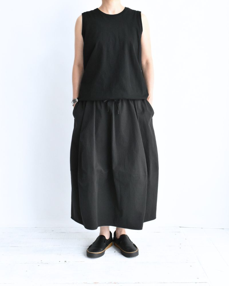 Sleeveless Drawstring T-shirt in Black