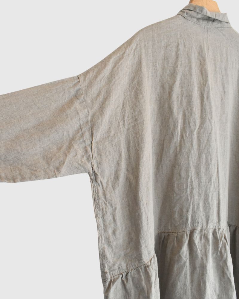 French Linen Dress in Natural