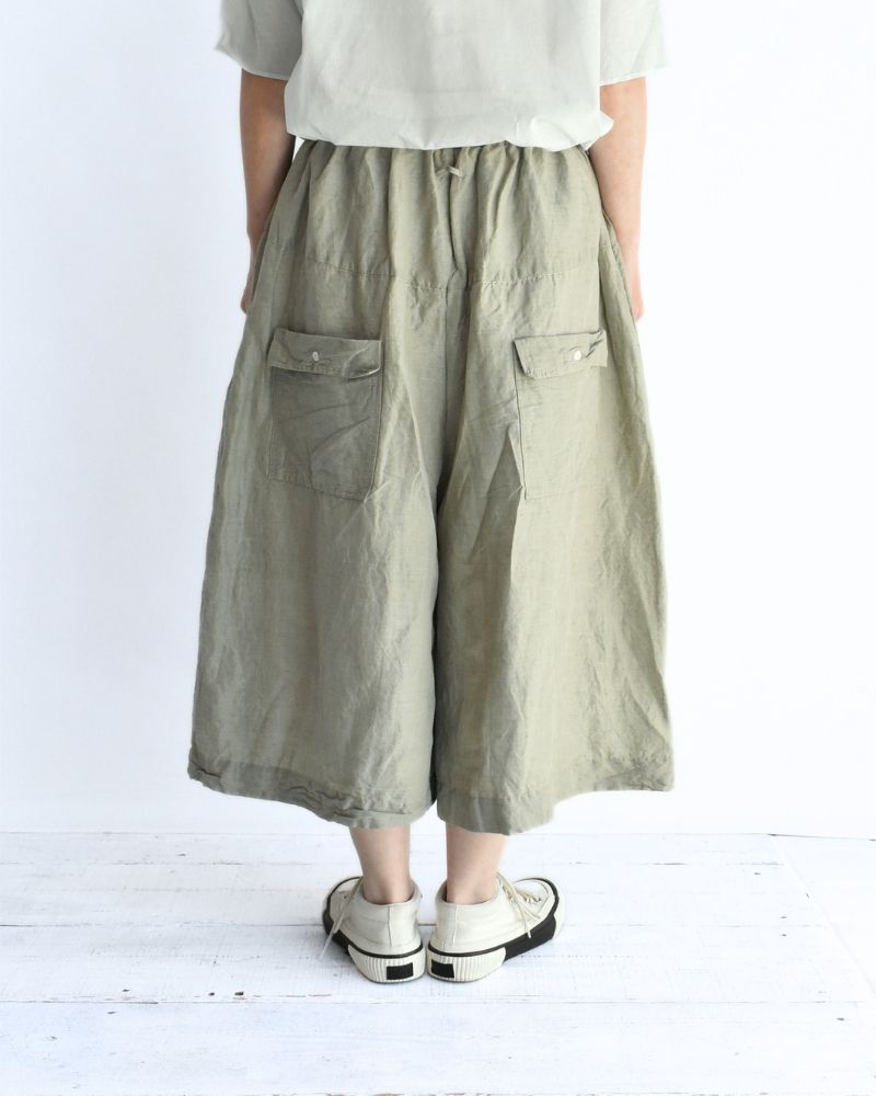 Handwoven Selvedge Cotton Linen Pants in LightKhaki
