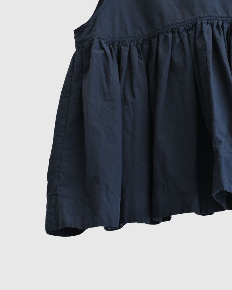 Sleeveless Gathered Top in Dark Navy