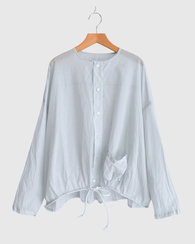 Hem Cord Adjustment Shirt in PaleBlue