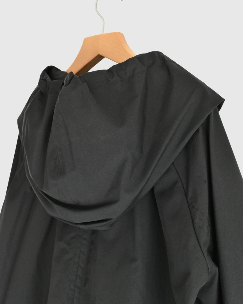 Oversized Hooded Jacket in Black
