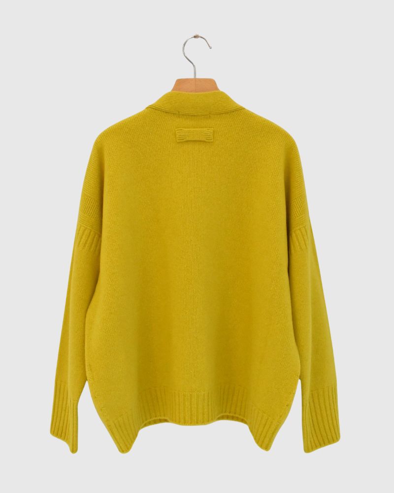 JANE V-neck Cardigan in Yellow