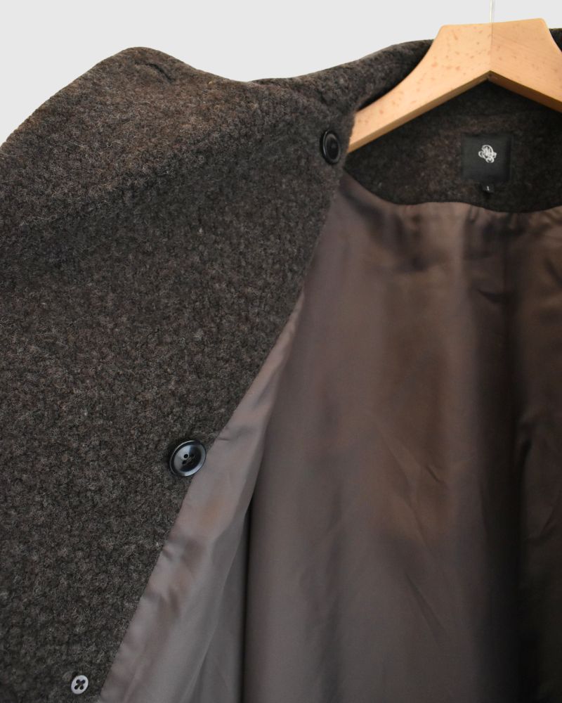 DOUBLE OVER COAT in DarkBrown