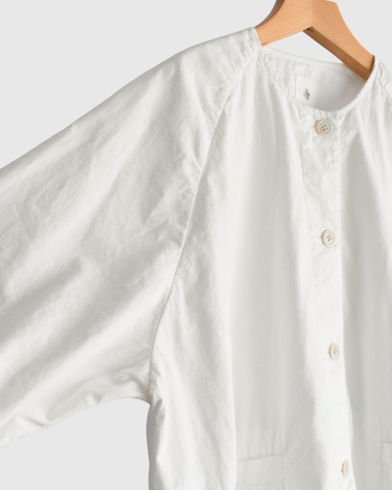 40s ORGANIC POPLIN RAGLAN STRING JACKET in White