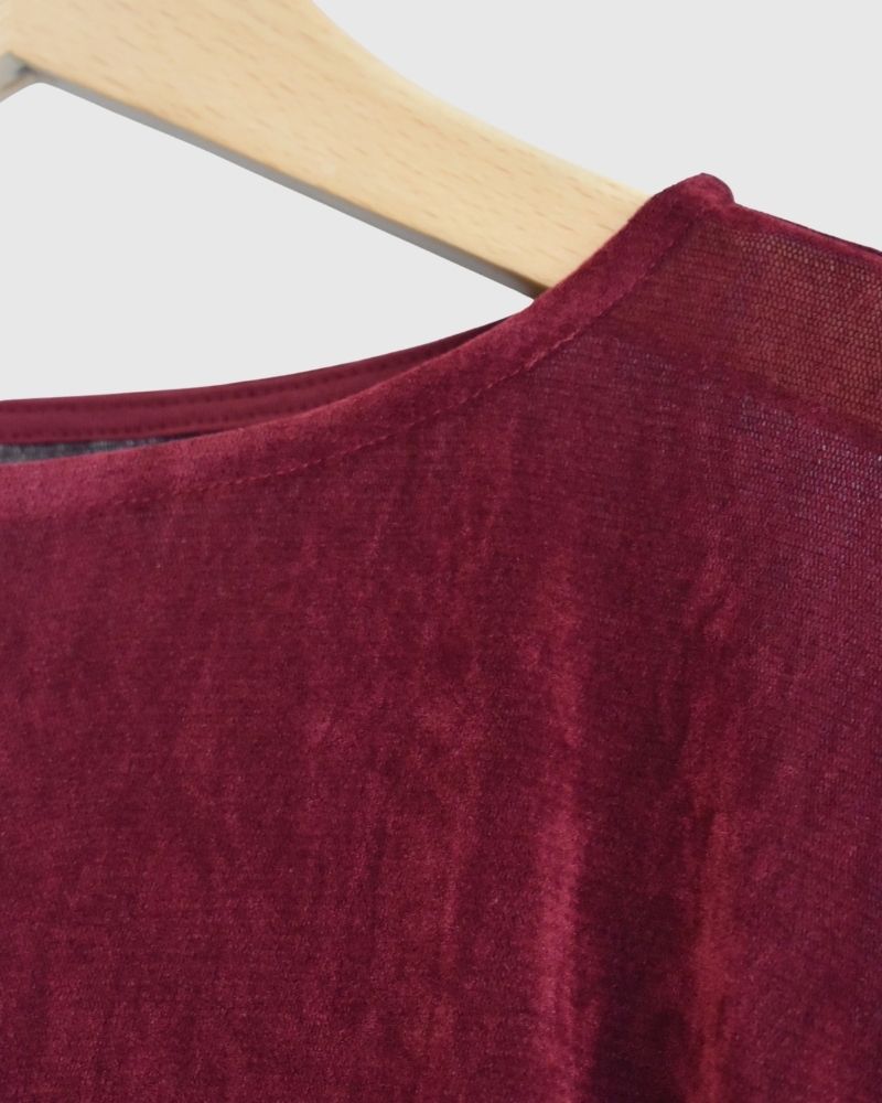 TULLE FLOCKY pullover in Bordeaux