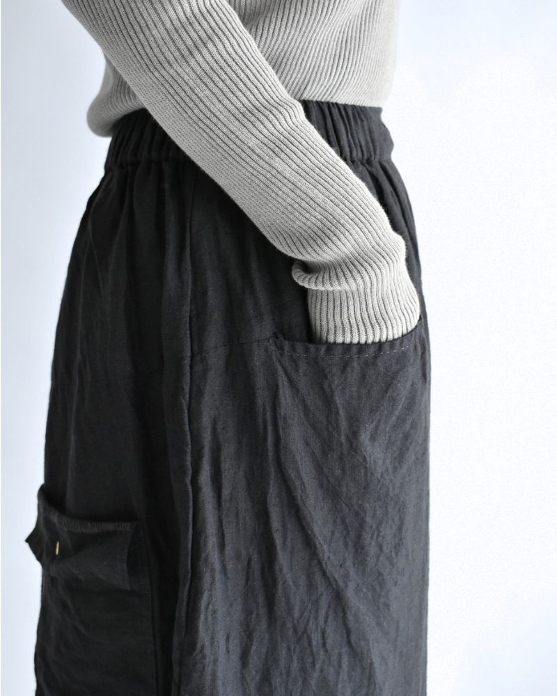 Handwoven 40 Linen Culottes in DarkNavy