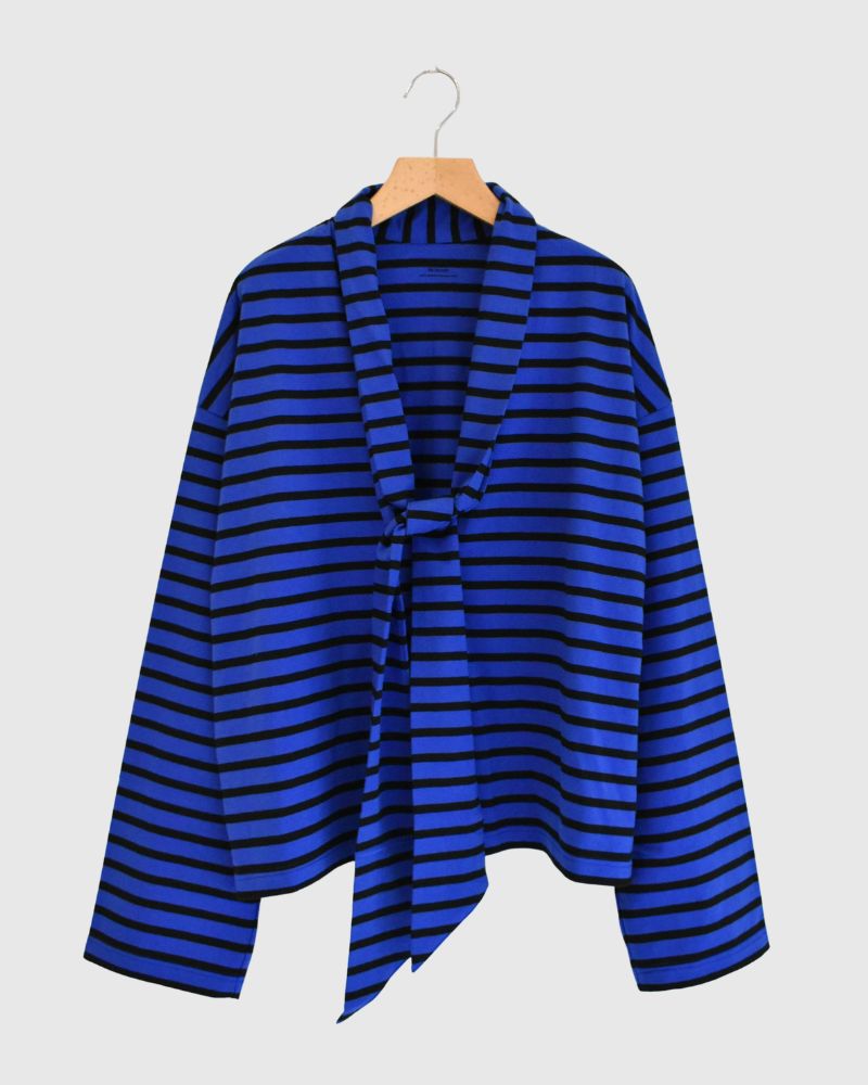 Taco Cotton Border Tie Royal in Navy/Black