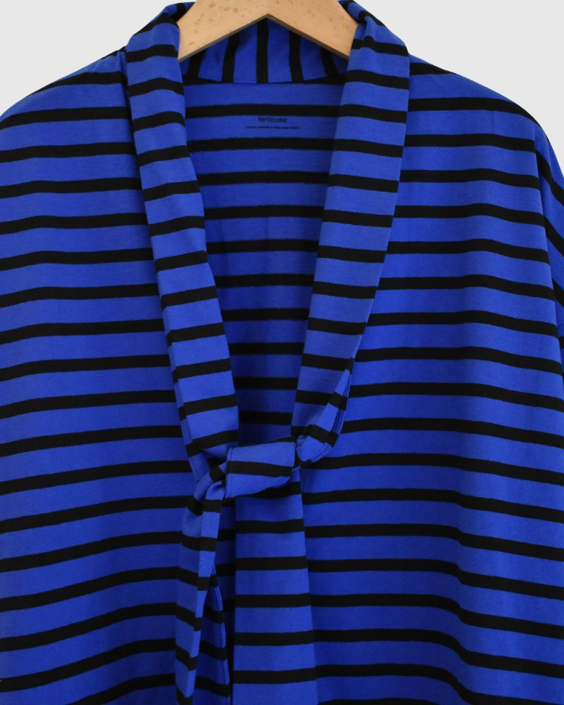 Taco Cotton Border Tie Royal in Navy/Black