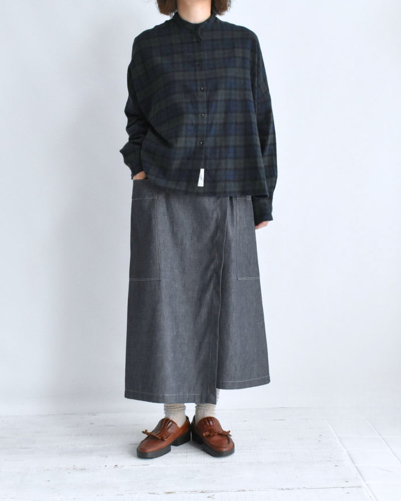 Oversized Shirt in Black Watch Check