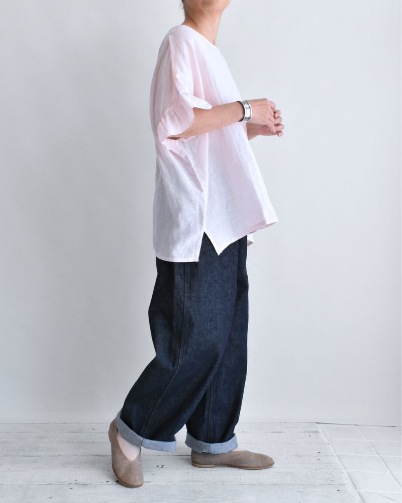 Frill Top Blouse in Pink