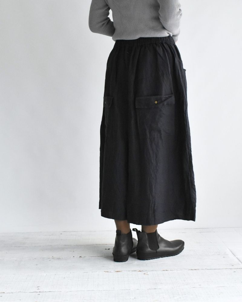 Handwoven 40 Linen Culottes in DarkNavy