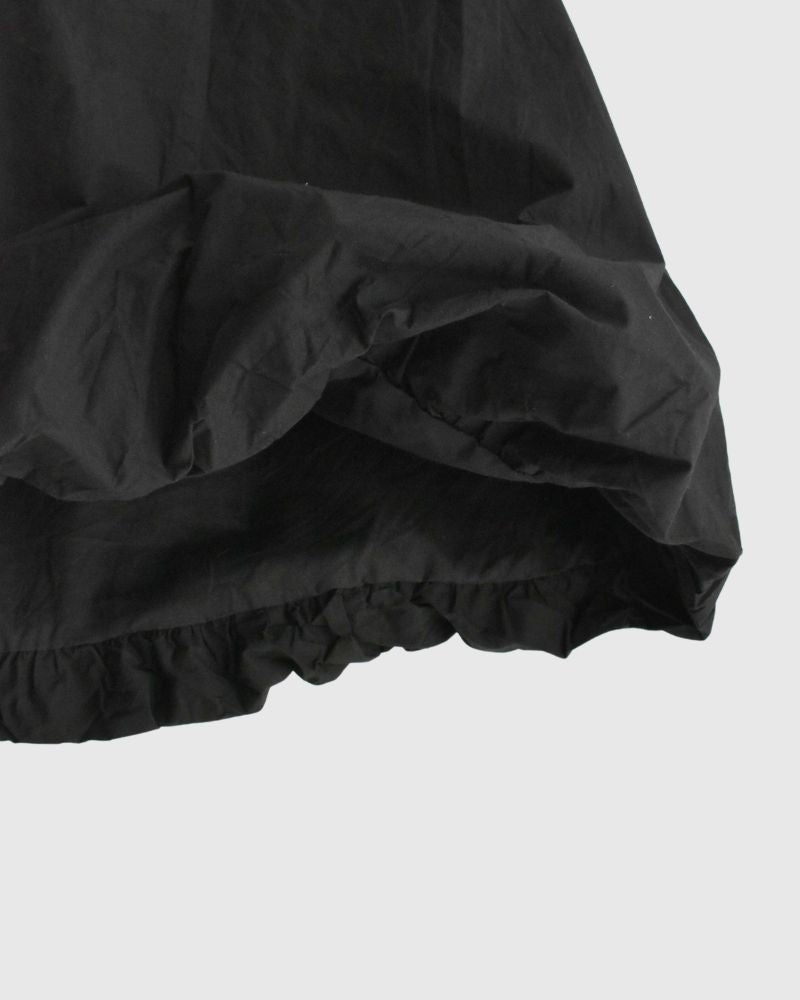 Cotton Balloon Tunic in Black