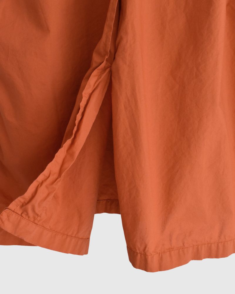 60s COTTON POPLIN OVERDYE BALMACAAN COAT in Brick