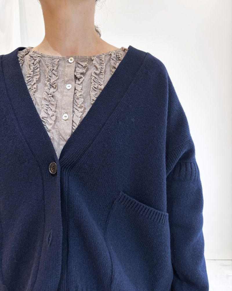 JANE V-neck Cardigan in Navy
