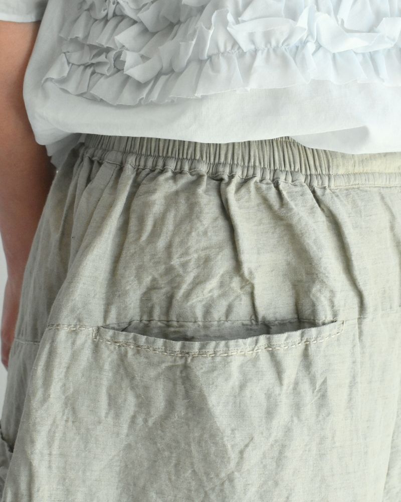 Handwoven Selvedge Cotton Linen Pants in LightKhaki