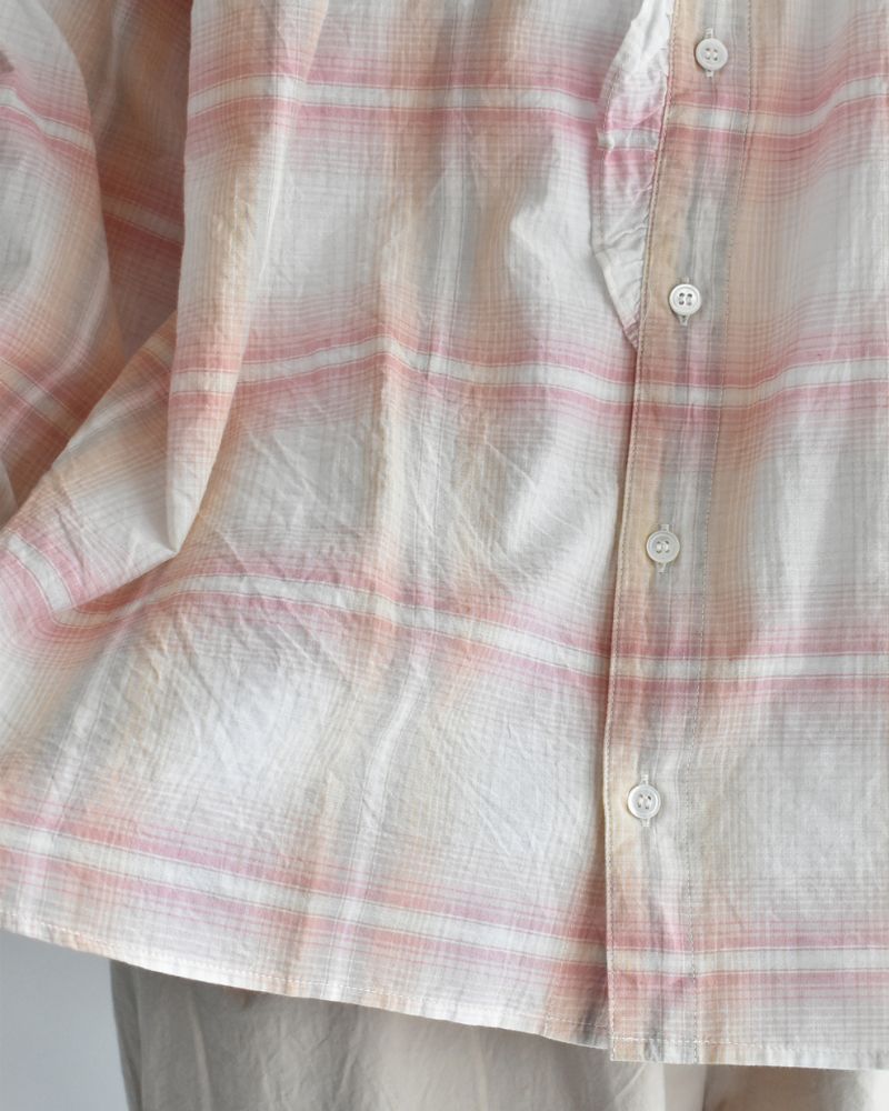 Light Madras Ruffle Blouse in LightPink