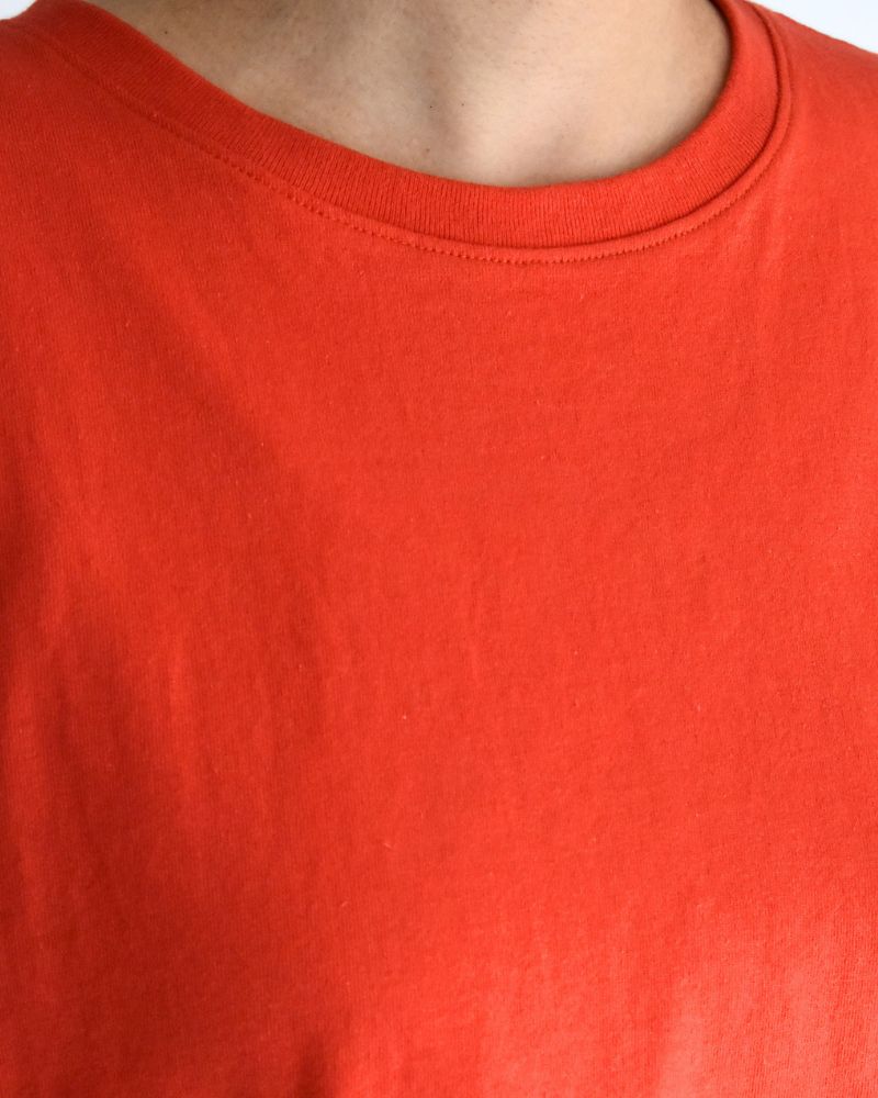 Half-Sleeve Drawstring T-shirt in Orange