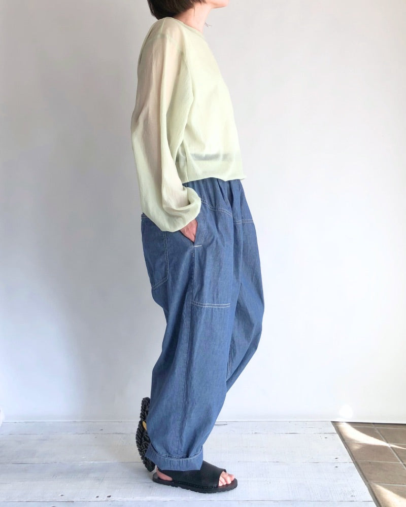6.3oz Denim Dungaree Full Pants in Blue