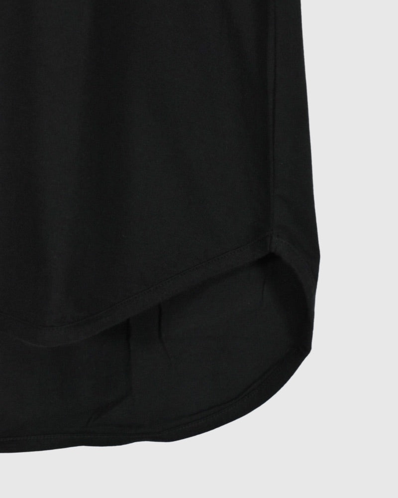 Supre Cotton Jersey Round Hem Tank Top in Black