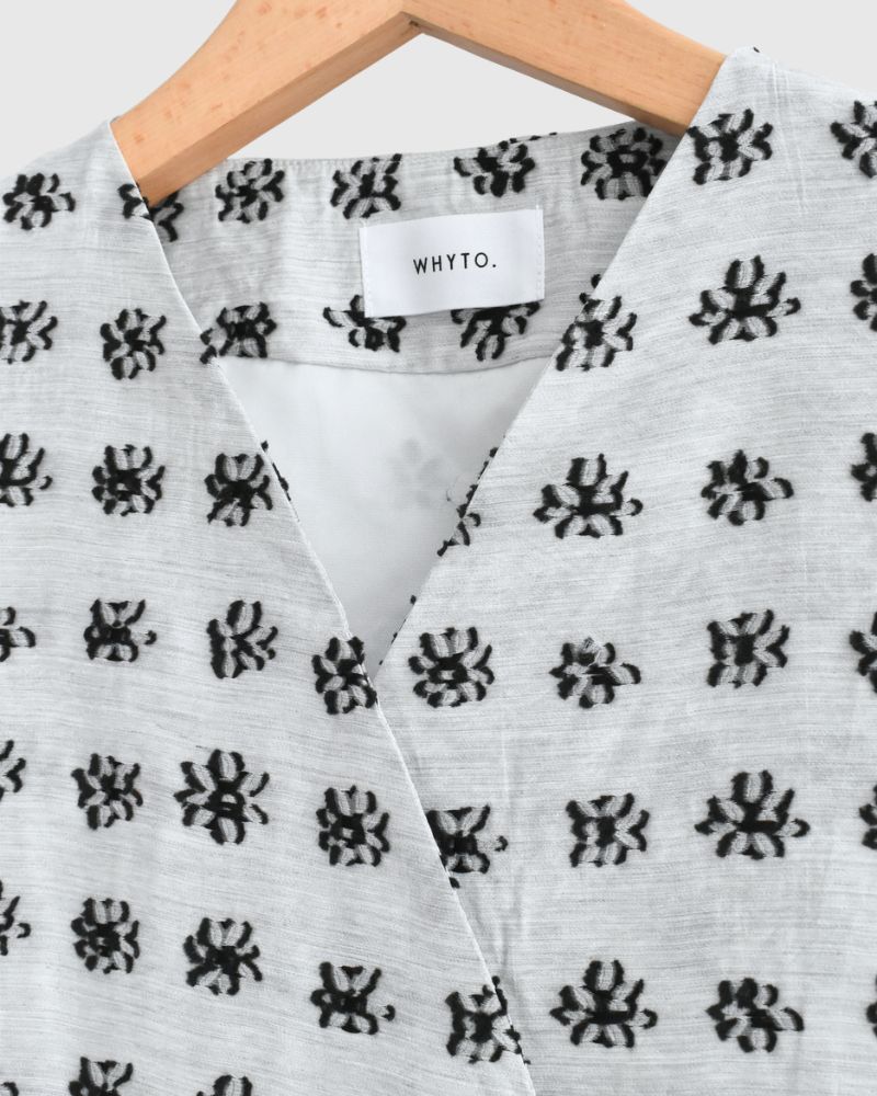 Jacquard Asymmetry Vest in LightGray