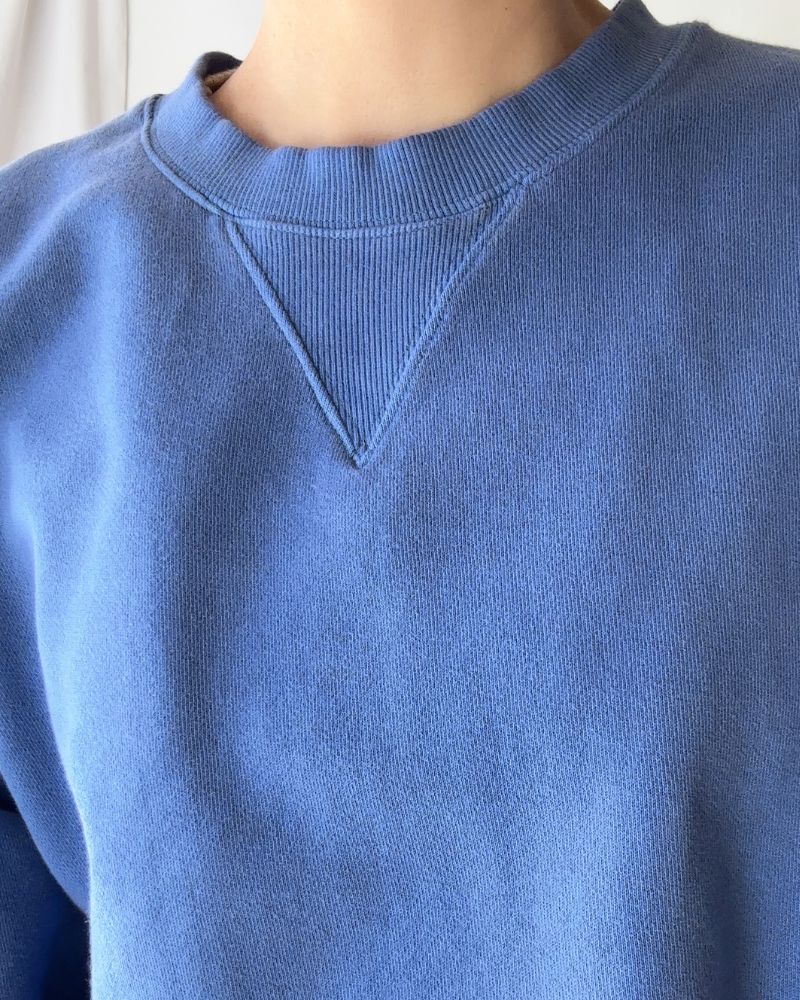 FRENCH TERRY PIGMENT PULLOVER in Blue