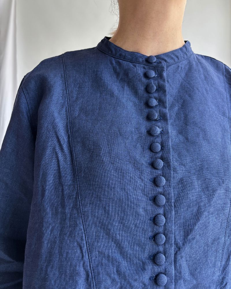 Indigo linen shirt in Indigo