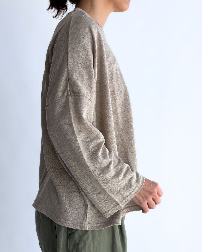 Linen Jersey Pullover in Natural