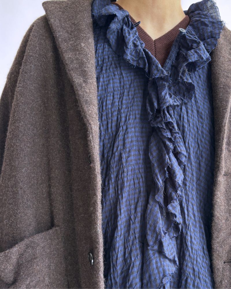 Wool tailored jacket in Brown