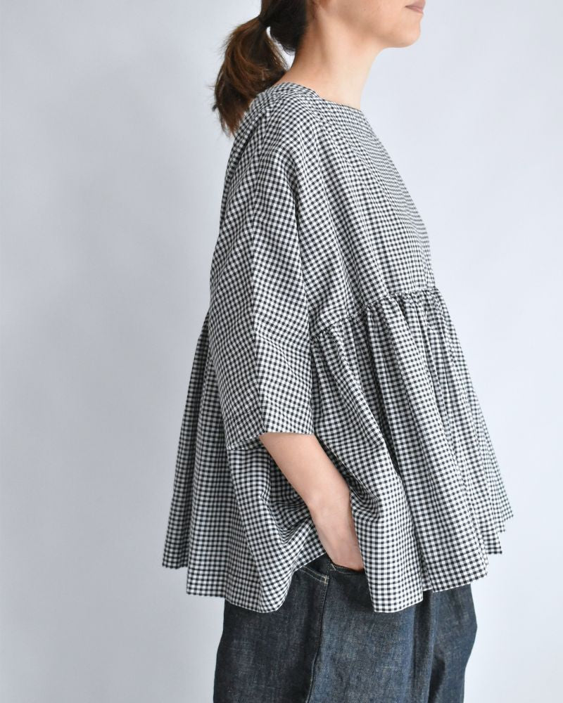 Ruffle Top in BlackGingham