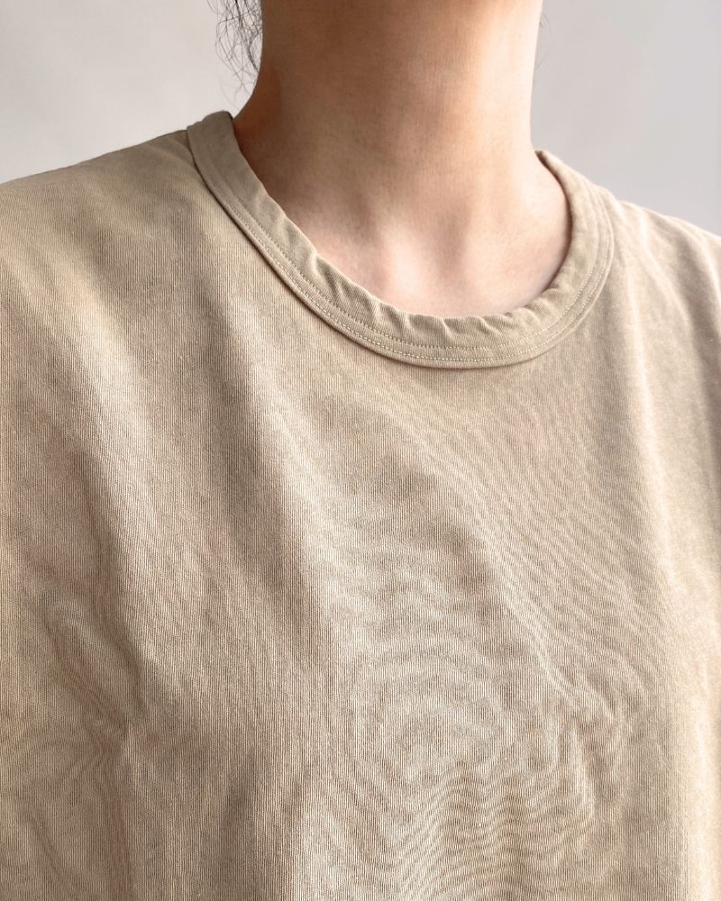 HIGH TWIST TWILL PULLOVER in Beige