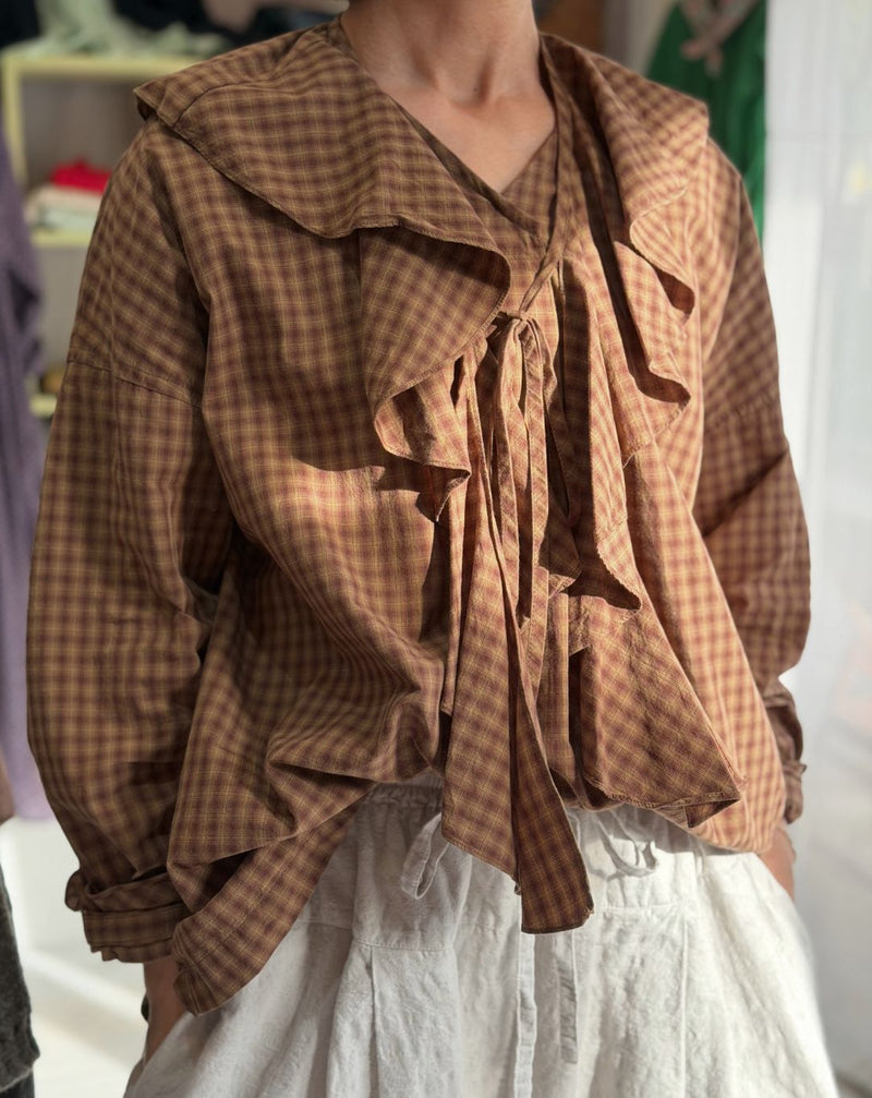 [Pre-order] F/W RS011 2Way Frill Collar Blouse (Early Sep - Mid Sep)