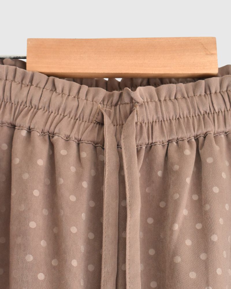 Embossed dot pants 'SONK' in Beige