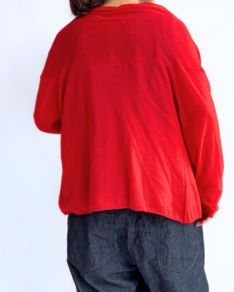 Modal knit cache-coeur in Aka